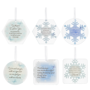 Snowflake & Butterfly Memorial Ornament