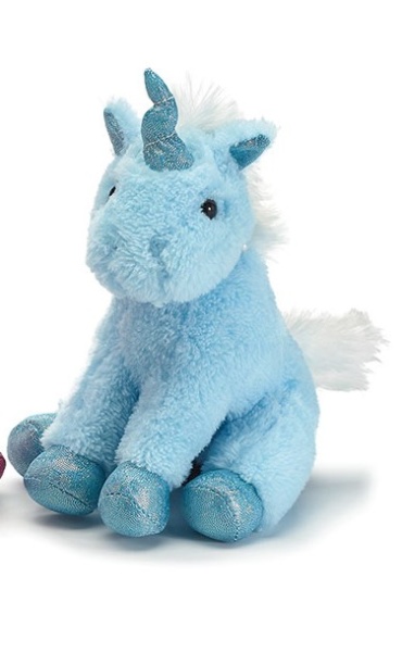 7\" Blue Unicorn Plush