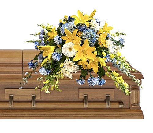 Sunlit Skies Casket Spray