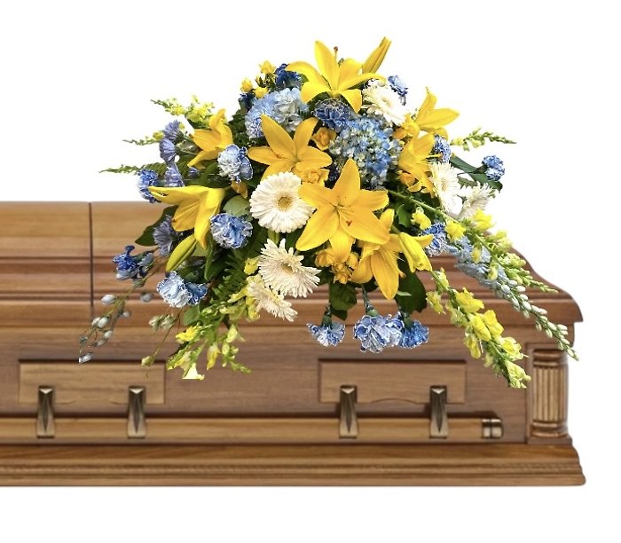 Sunlit Skies Casket Spray