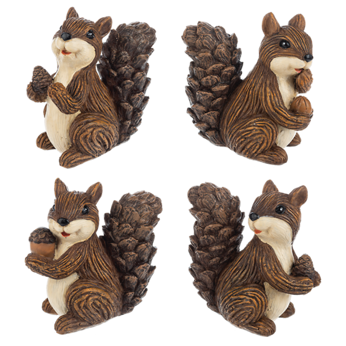 Squirrel With Acorn Figurine