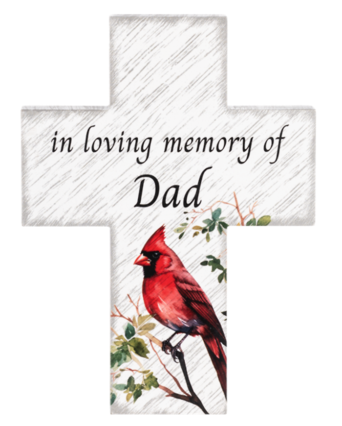 Dad Memorial Cardinal Cross