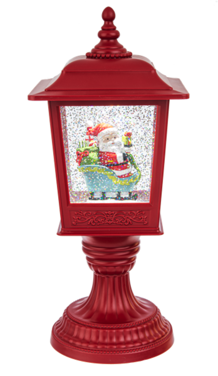 LED Light Up Santa Shimmer Lantern
