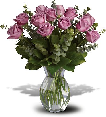 Lavender Wishes - Dozen Lavender Roses