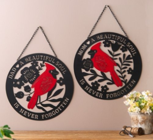 Laser Cut Cardinal Metal Wall Decor