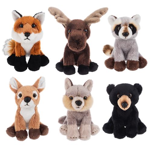 1- 5\" Mini Woodland Plush
